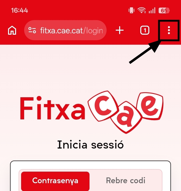 Captura del pas 1: Obre %{app_name} amb Google Chrome